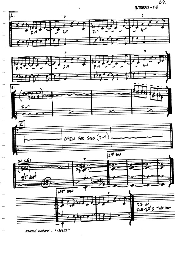 Herbie Hancock Butterfly Partituras para Violin