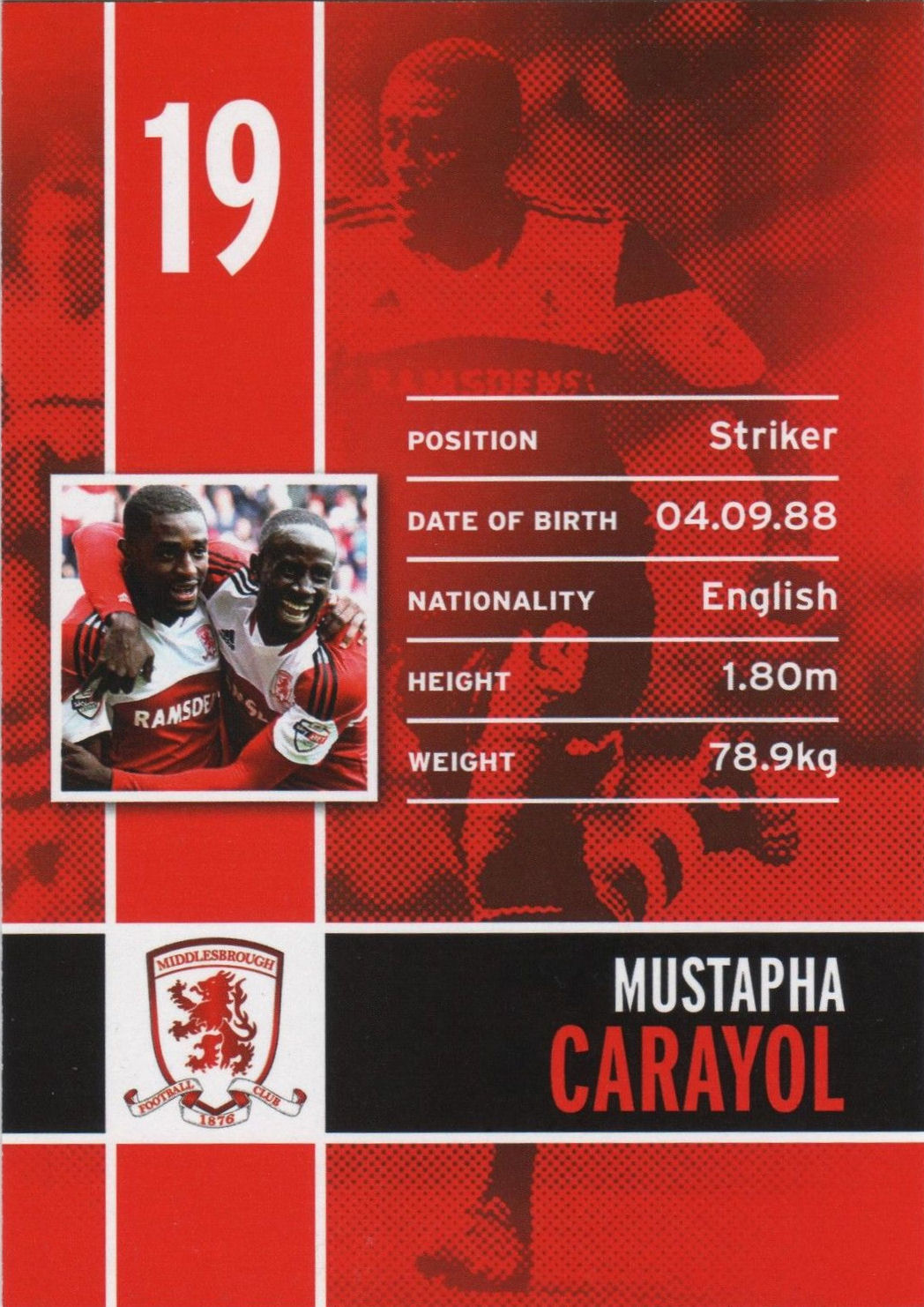 Football Cartophilic Info Exchange Middlesbrough F.C. Middlesbrough F.C. Collector Cards