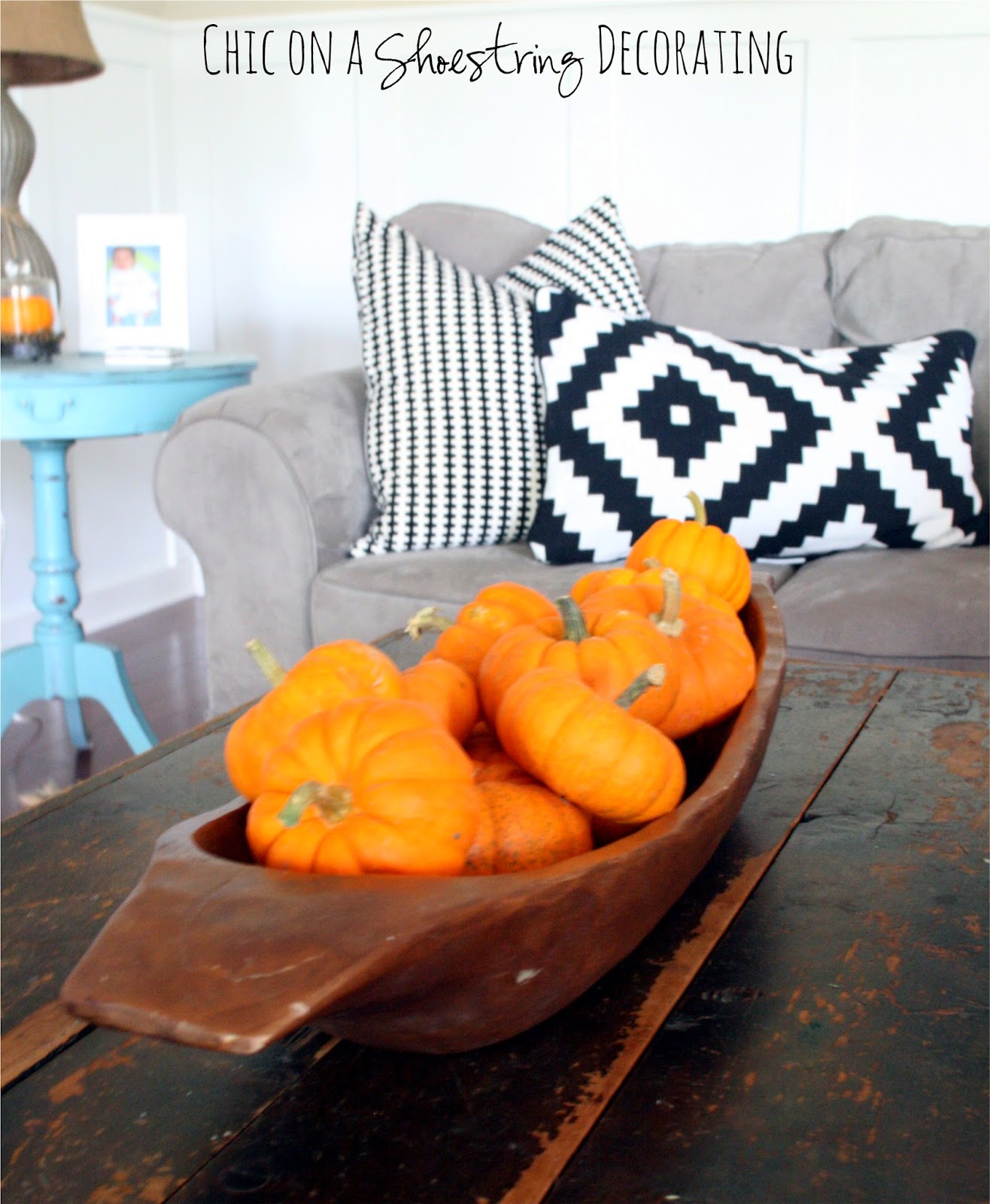 Chic on a Shoestring Decorating Black & Orange Fall Decor