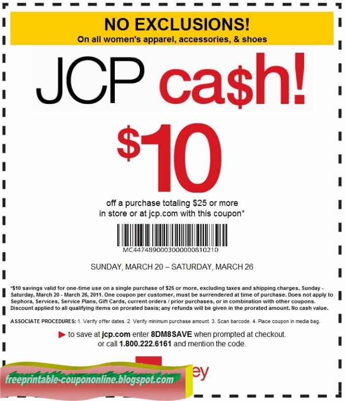Jcpenney 10 off 25 coupon code 6. Redeem huge savings from JCPenney promo codes and coupons by stacking up to 10 in a single order. This option applies to online and in-store shopping. 7. In the spring, summer and winter, the Friends & Family Sales release discounts up to 25% off select products. Bonus markdowns are given to cardholders in the same events. 8.