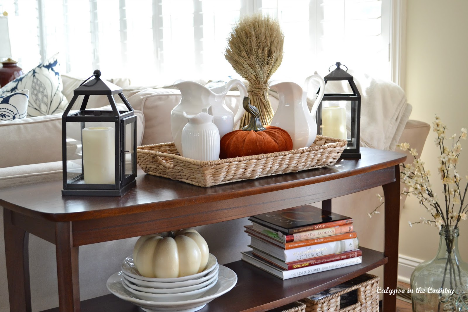 Console Table with Fall Decor