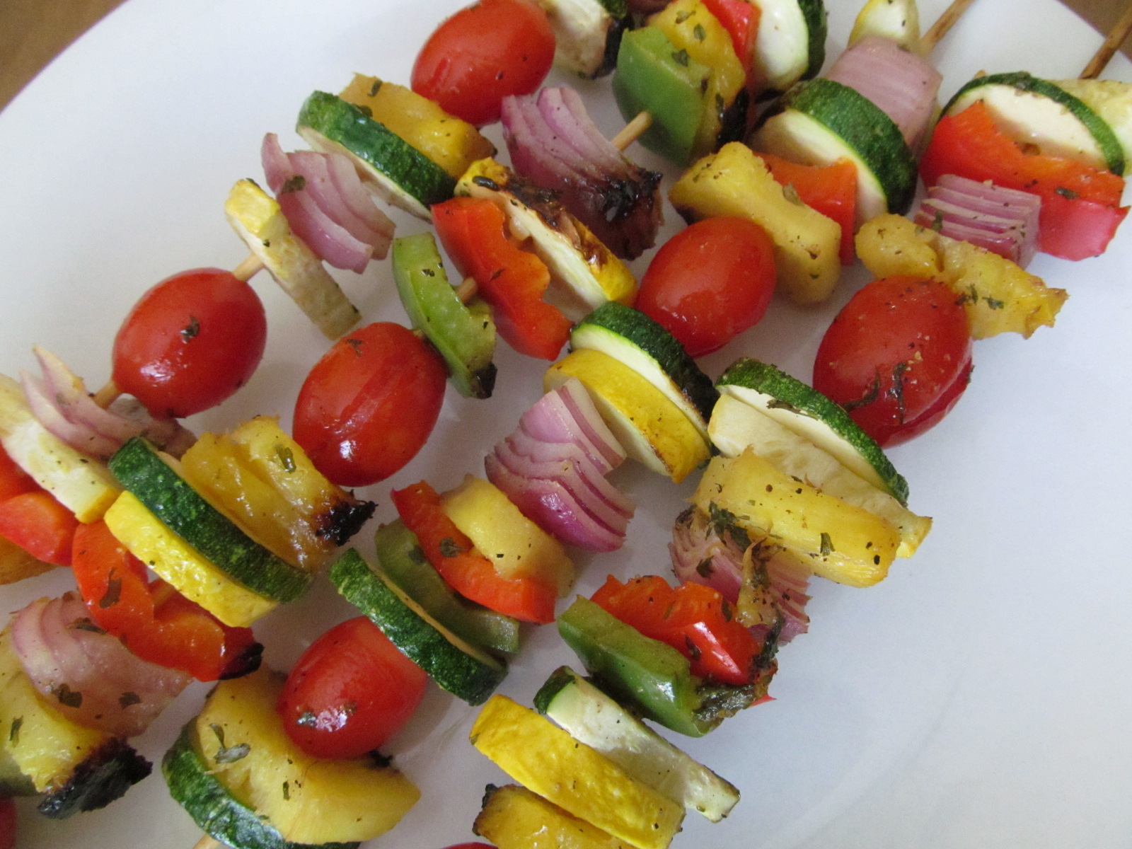 Sugarplum's Kitchen Grilled Fruit and Vegetable Kabobs