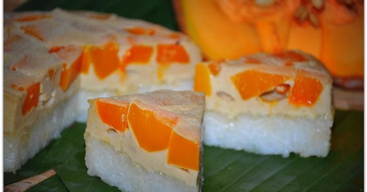 resepi pulut sekaya gula merah kuih seri muka tak guna telur nelpon bancuh tepung Resepi Bingka Tepung Pulut Hitam Enak dan Mudah