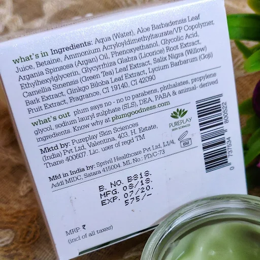 Plum Green Tea Renewed Clarity Night Gel Review