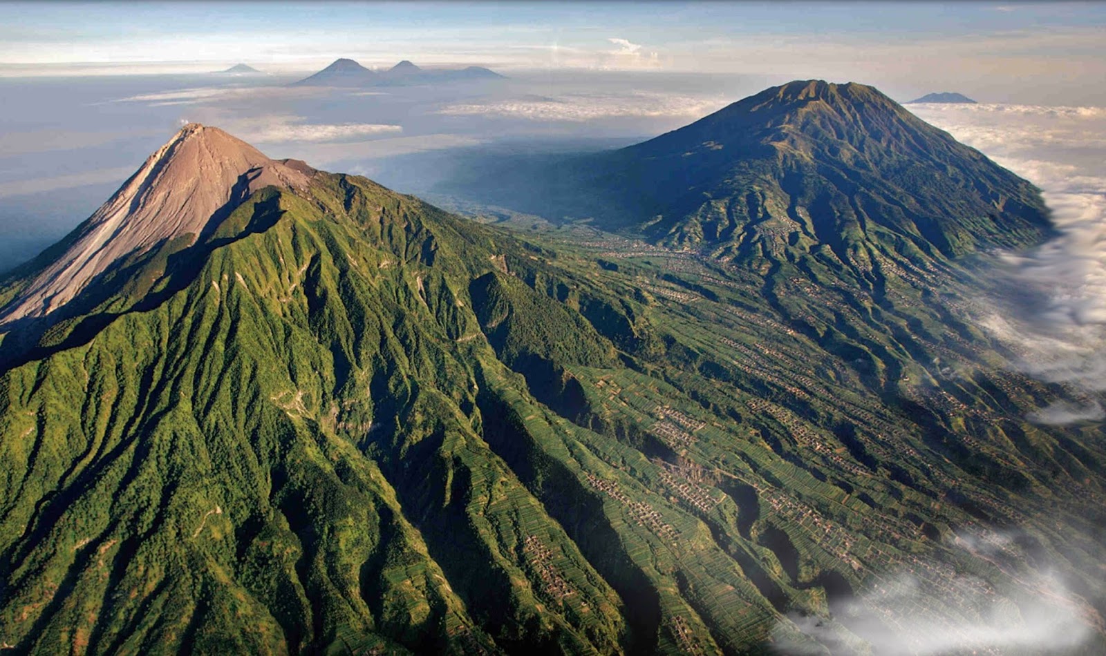 Magnificent Nature, Mountains of Central Java Java, Indonesia