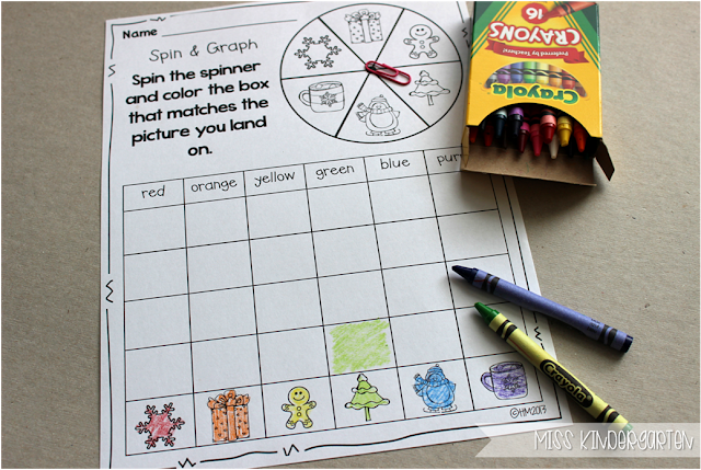 Miss Kindergarten {spin and graph}