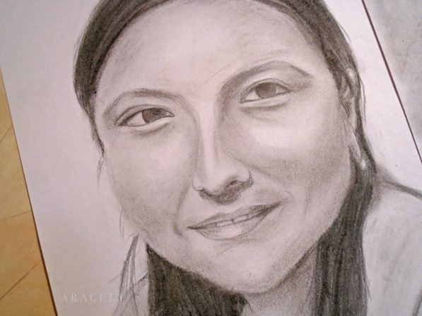 rostros femeninos carbon