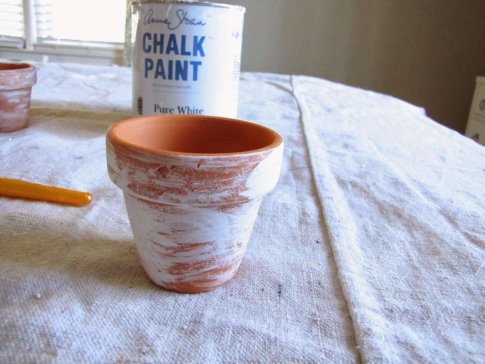 how to age terra cotta pots with chalk paint