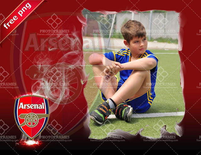 Marco para fotos inspirado en el Arsenal FC