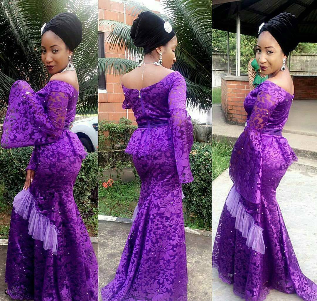 purple ankara styles