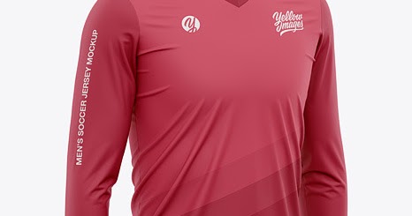 Download Men S Long Sleeve Soccer Jersey T Shirt Mockup Front Half Side View PSD Mockup Templates