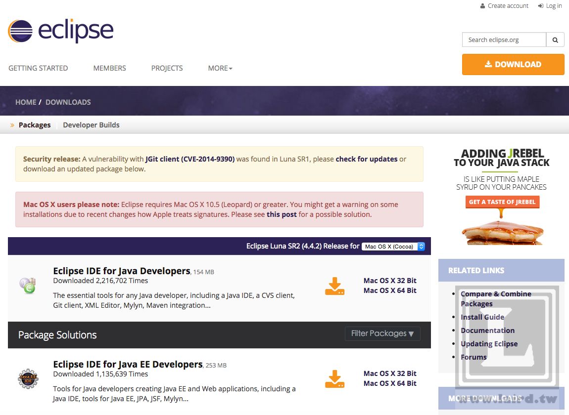 eclipse ide for java developers mac