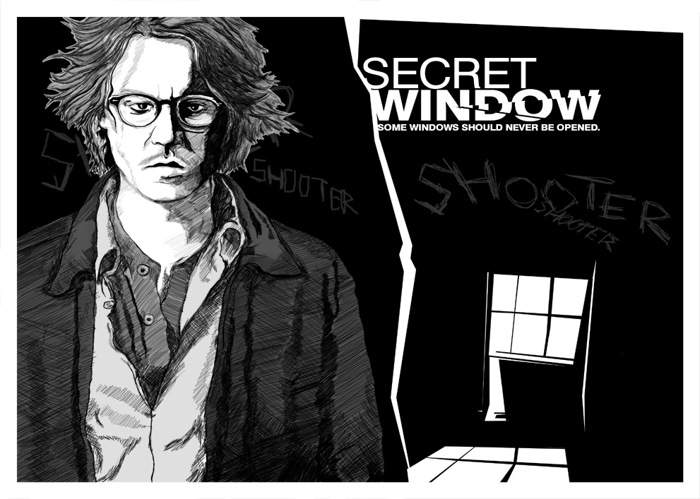 Secret win. Johnny Depp Secret Window рисунок.