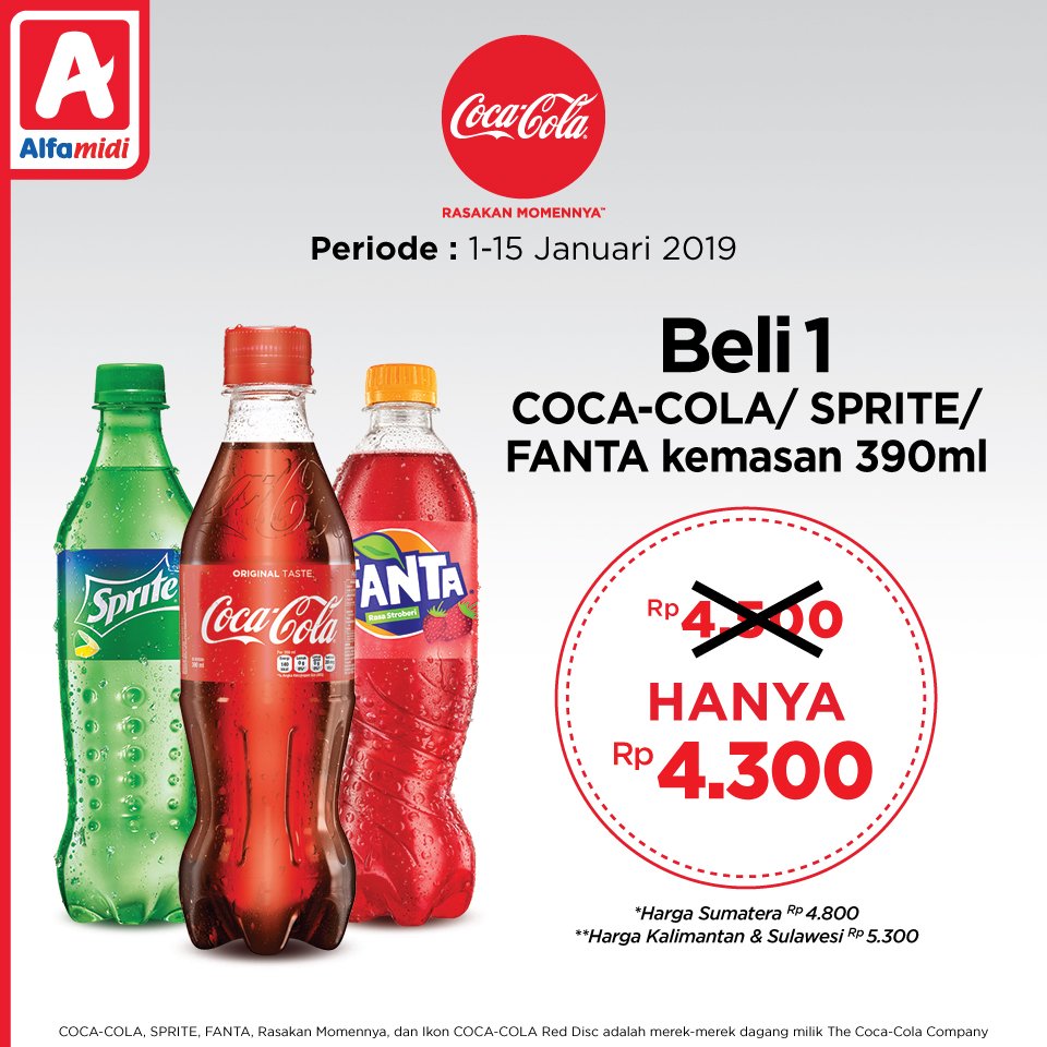 #Alfamidi - Promo Produk CocaCola Harga Spesial (s.d 15 Jan 2019)