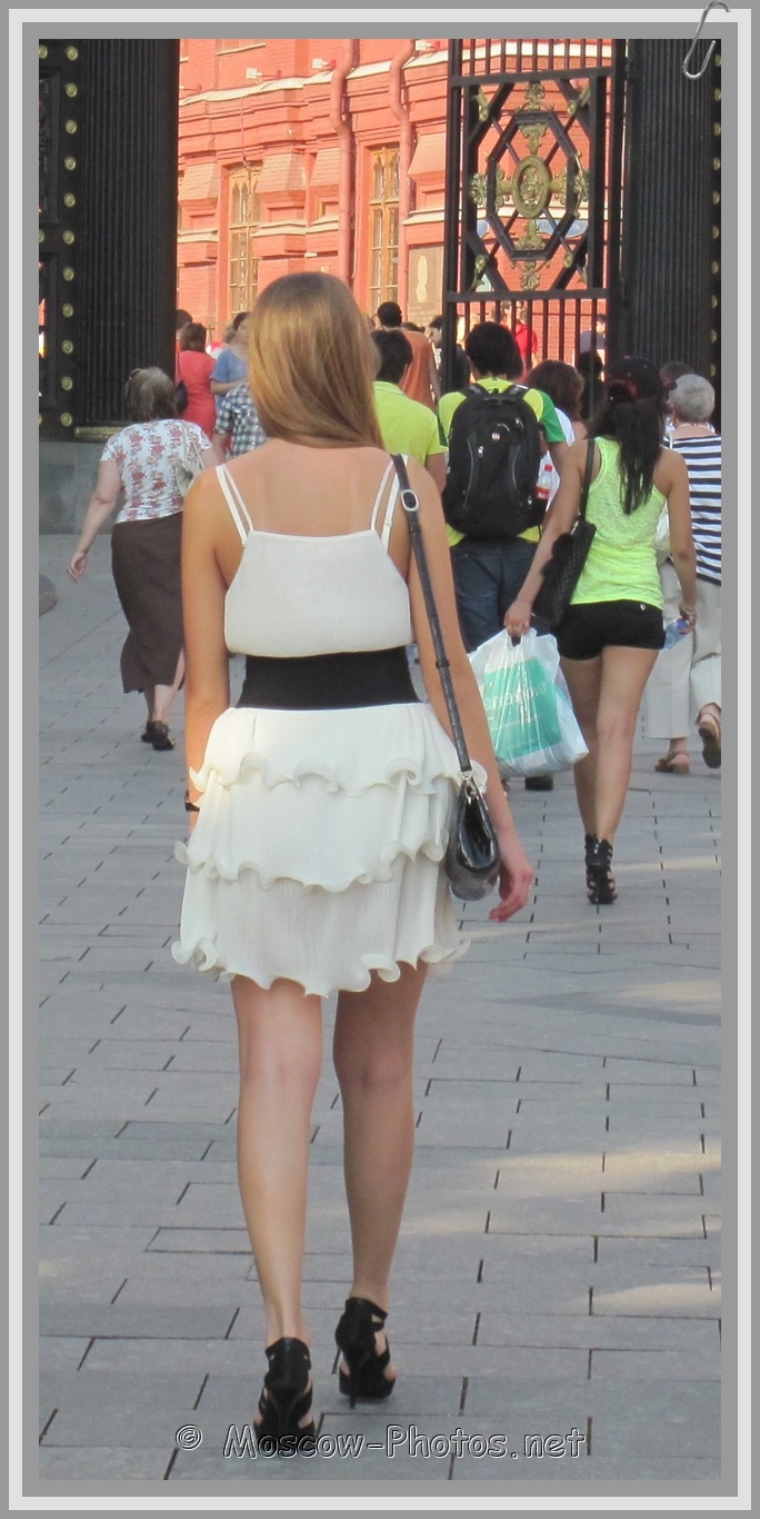Girl In White Summer Thin Transparent Dress 