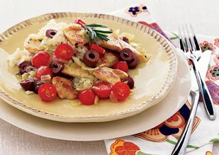 Herbs Chicken with Olives and Tomatoes