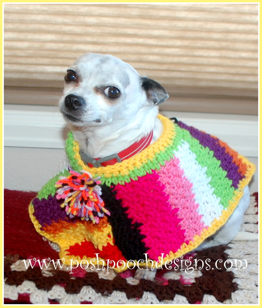 crochet dog poncho