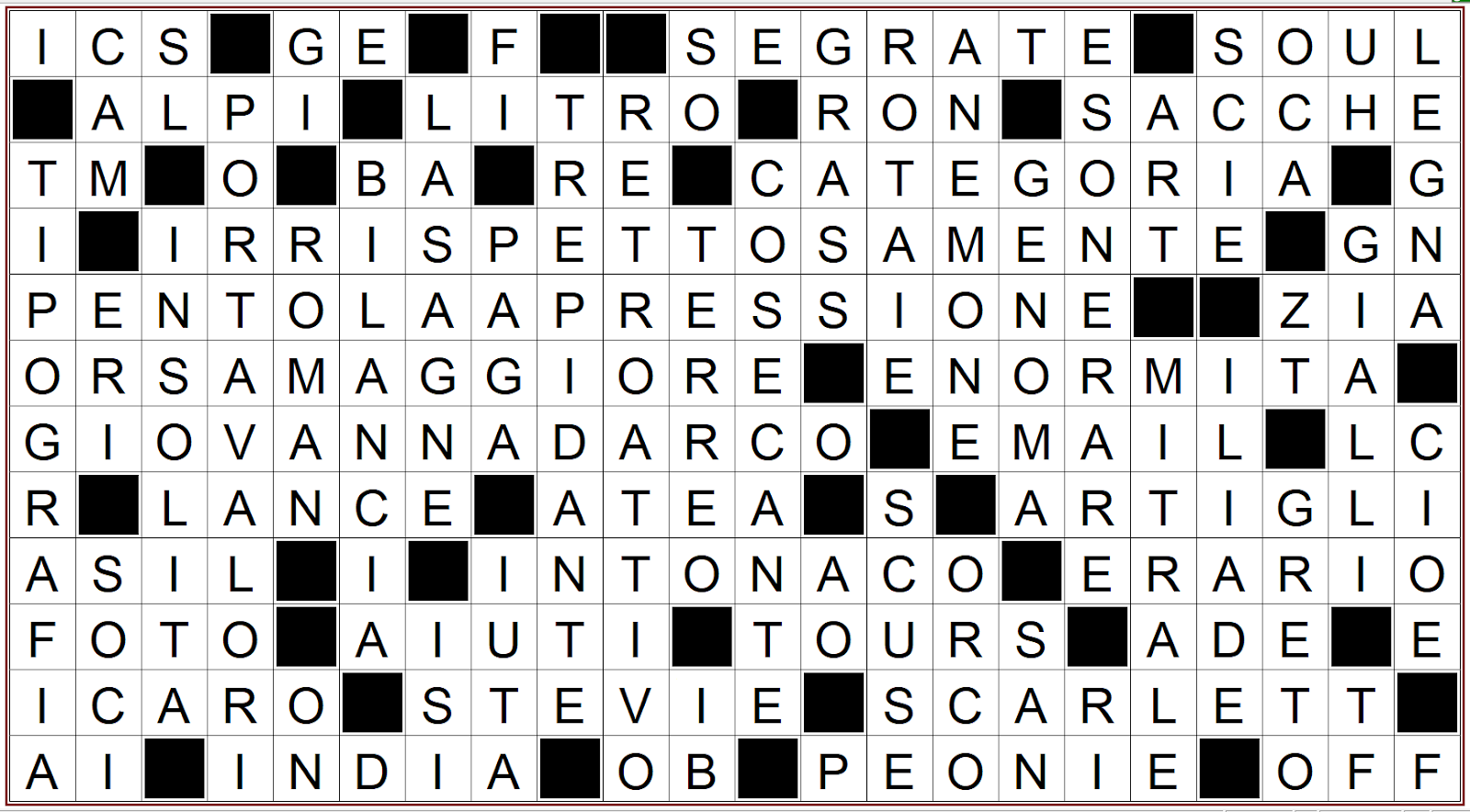 SCARICARE CRUCIVERBA SENZA SCHEMA DA