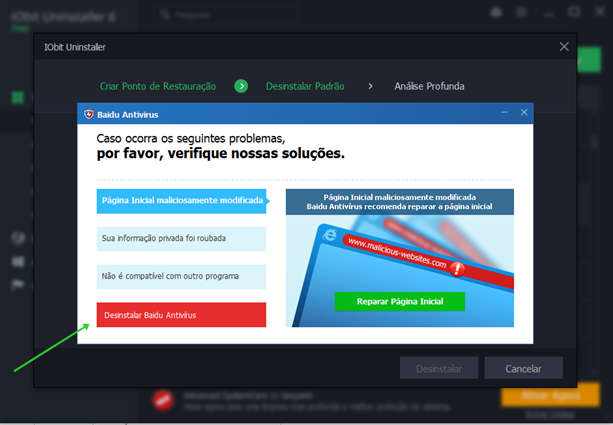 remover o baidu completamente