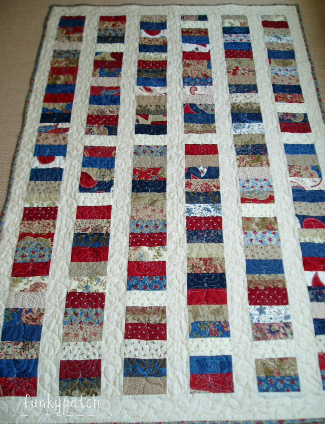 Colcha de patchwork con charm pack