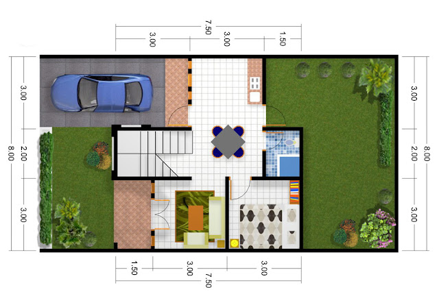 denah rumah minimalis 1 lantai ukuran 6x12 denah rumah minimalis 1 lantai ukuran 6x12