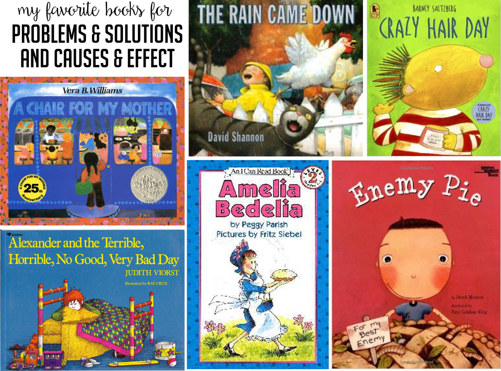Read Alouds For Problem And Solution Cause And Effect Susan Jones