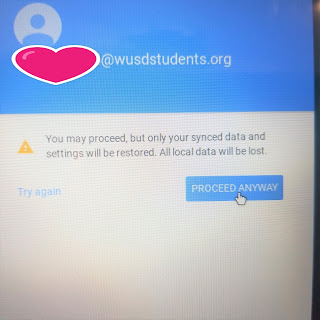 Chromebook screenshot: You may proceed