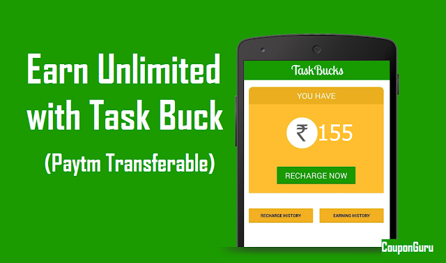Loot Task Bucks Offer - 30rs per referral  with Paytm Transfer