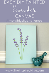canvas lavender diy painted easy paintings challenge simple paint monthly painting mini theinspiredhive tutorial disclosure affiliate convenience included links