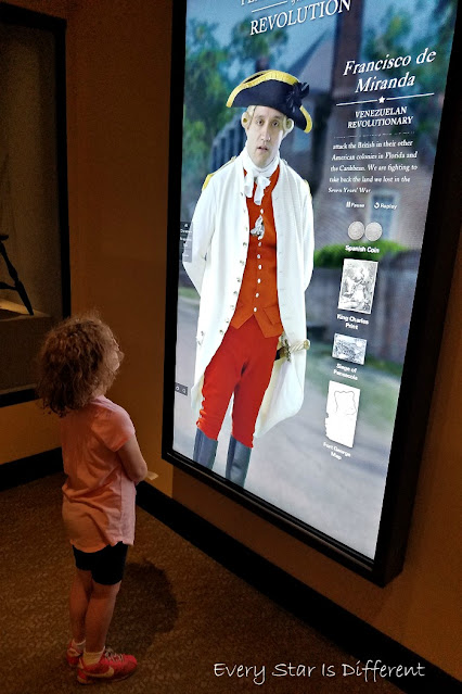 Interaction opportunities at the American Revolution Museum at Yorktown.