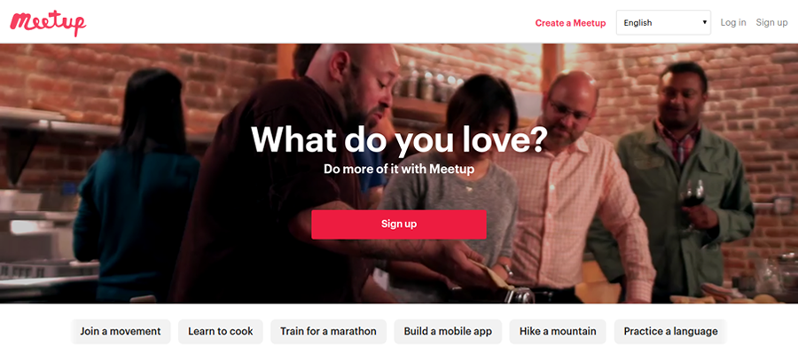 Meetup.com Meetup is a platform for entrepreneurs to connect with like-minded people