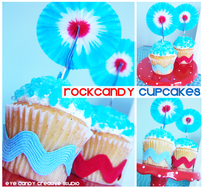 rockcandy, cupcake recipe, 4th cupcake idea, 4th dessert ideas, cupcakes