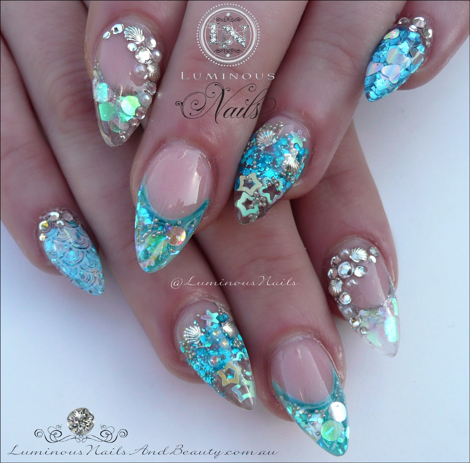 Luminous Nails: Mermaid Nails...