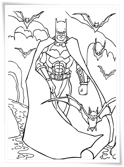 Ausmalbilder zum Ausdrucken: Ausmalbilder Batman Kostenlos
