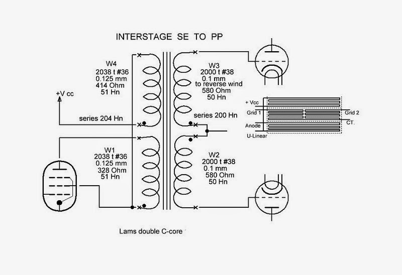 Stoyan's Boutique Tube Amplifiers : Междукаскаден трансформатор 1:0,5+0,5