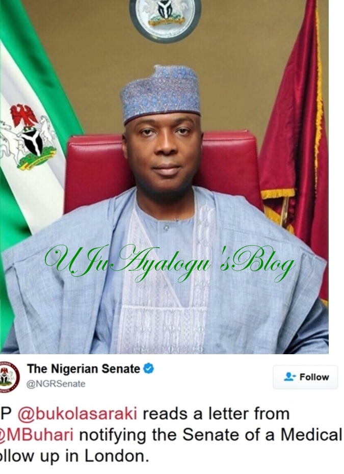 Medical Trip Senate Receives Buhari s Letter Here s the Medical Trip Senate Receives Buhari s Letter Here s the