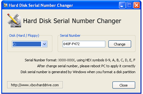 تحميل برنامج Hard Disk Serial Number لتغير لرقم السرى للقرص الصلب او الهارد دسك