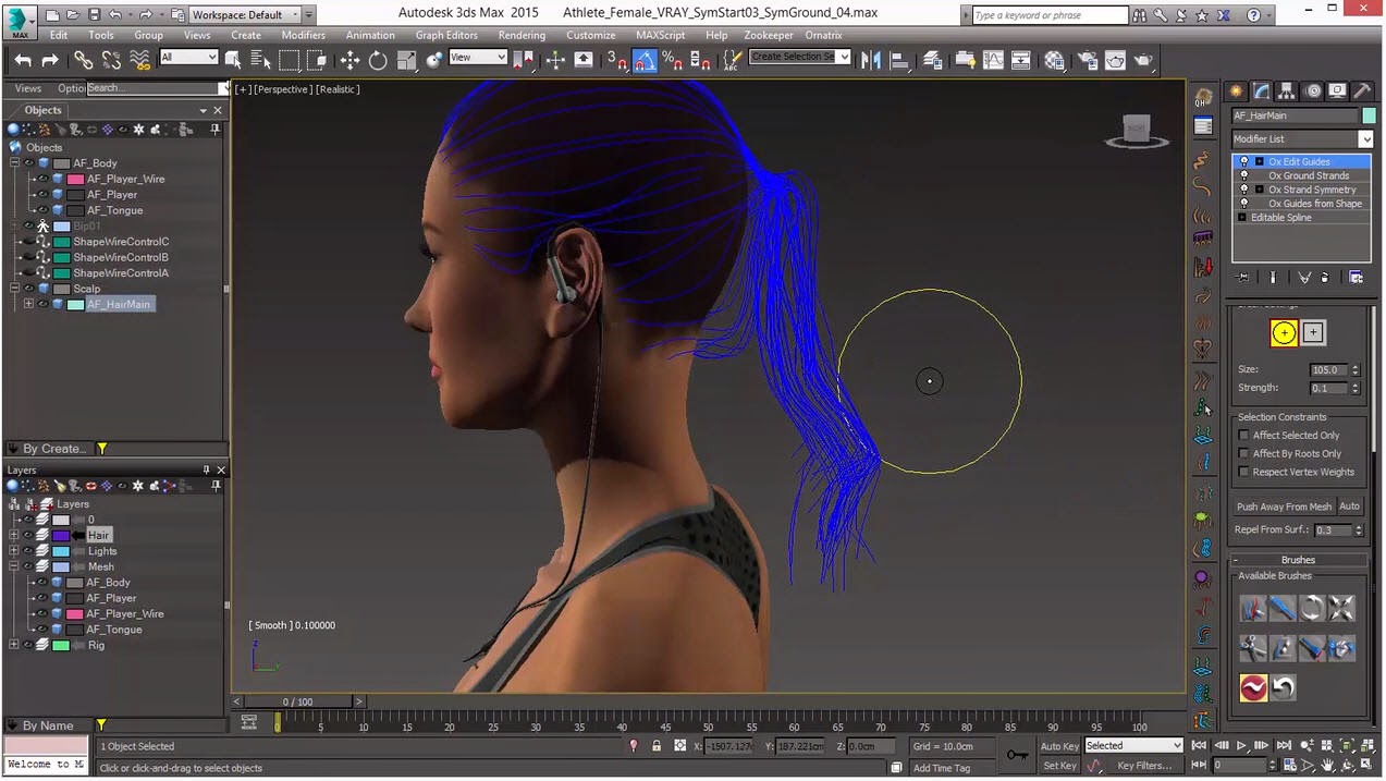 Optimal Bekræfte sur Ornatrix for 3ds Max tutorial: Smooth and Restore Brushes | CG TUTORIAL