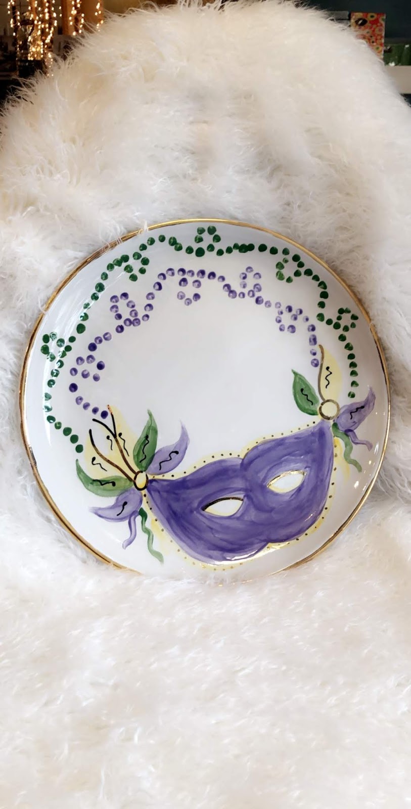 mardi gras serving bowl