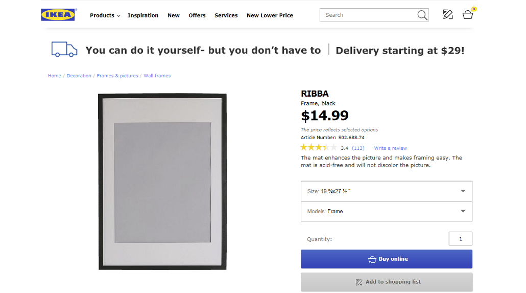 SHEDOES Ikea Ribba Frame Hack // Custom Mats