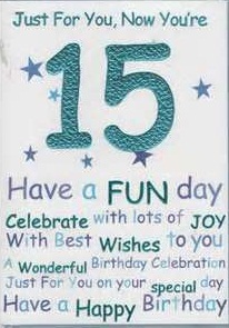 Free printable 15th birthday cards