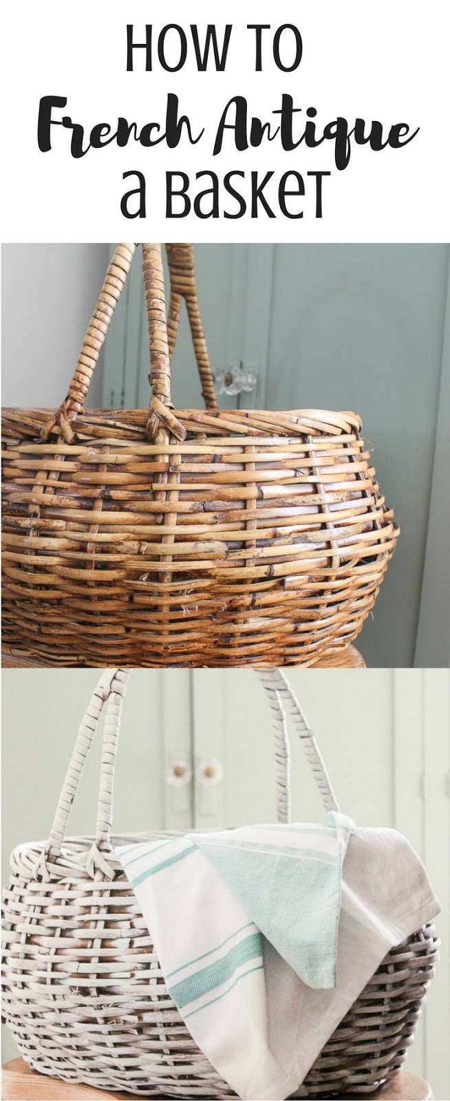 how to paint wicker basket