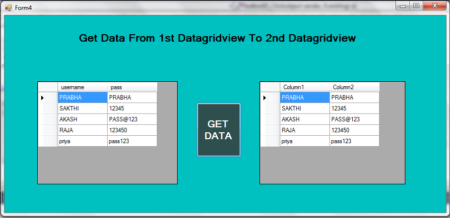 Datagridview c строки