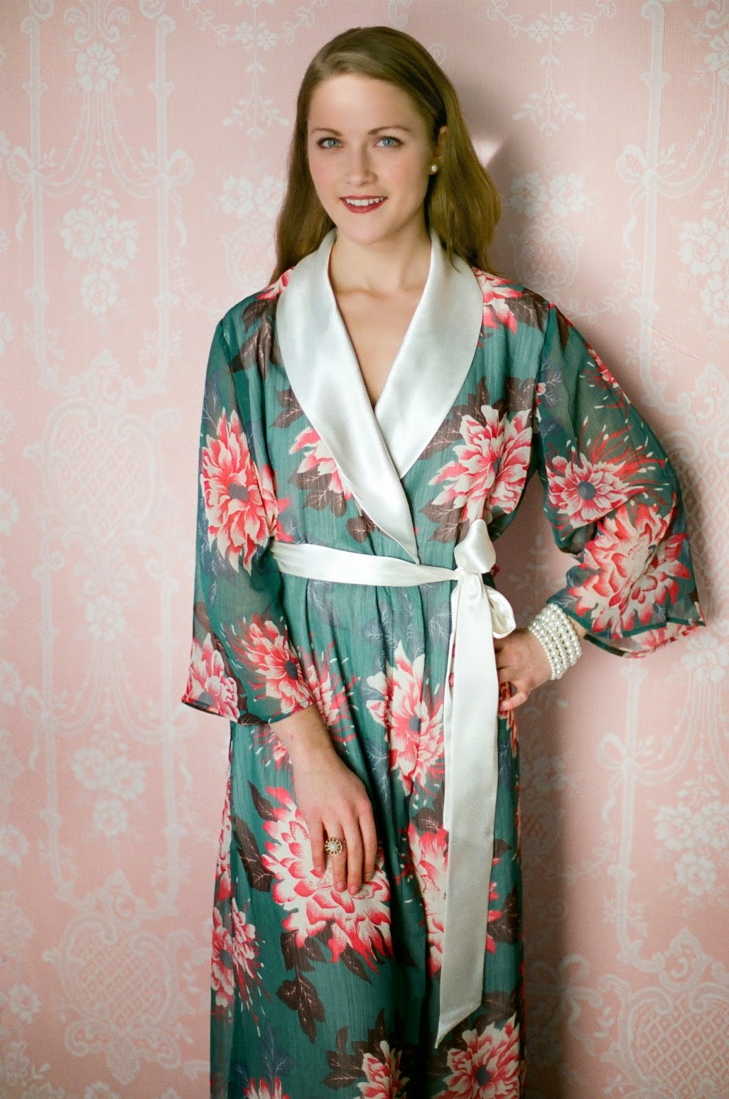 plum silk robe