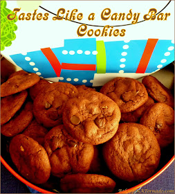  Tastes Like a Candy Bar Cookies are versatile cookies inspired by some favorite candy bars. Many ingredient options, use the ones that work best for your tastes. | Recipe developed by www.BakingInATornado.com | #recipe #chocolate