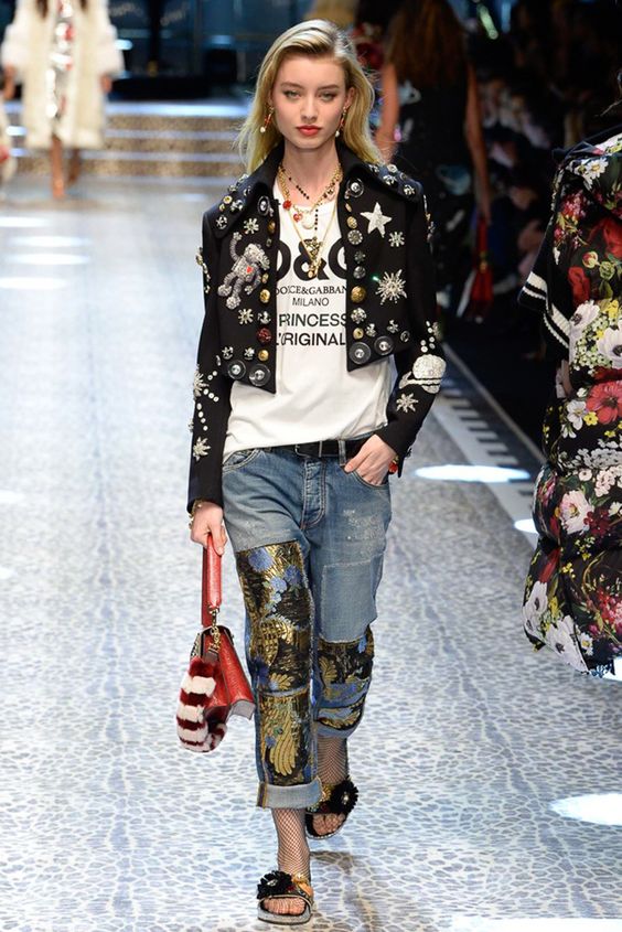 Dolce&Gabbana Winter 2017-2018 looks con denim