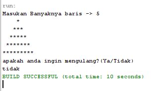 Program Membuat Piramida Bintang