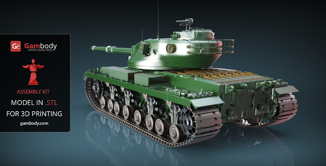 3D printable GB12 Conqueror Tank 