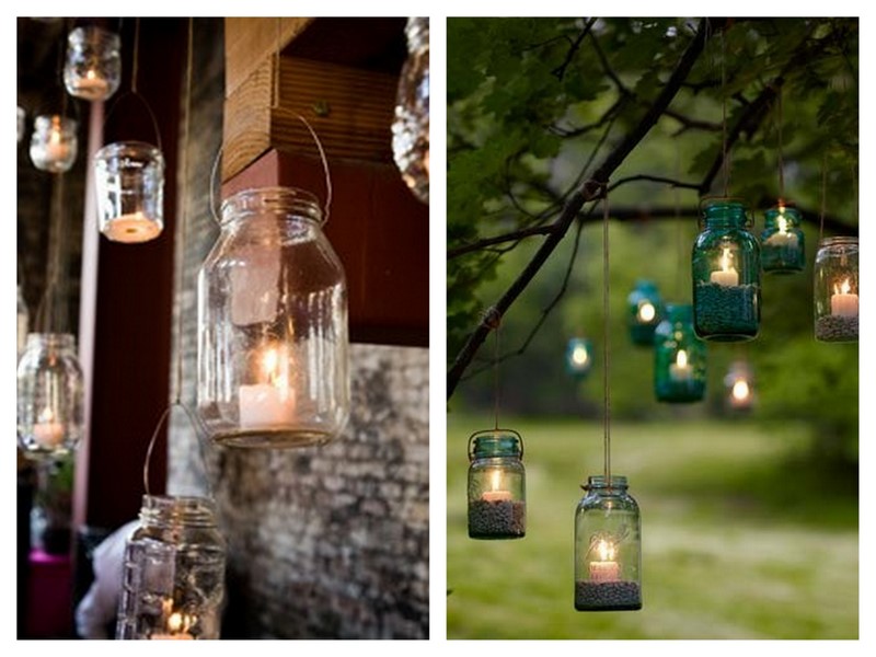 Rustic Country Wedding Ideas Mason Jar tea lights