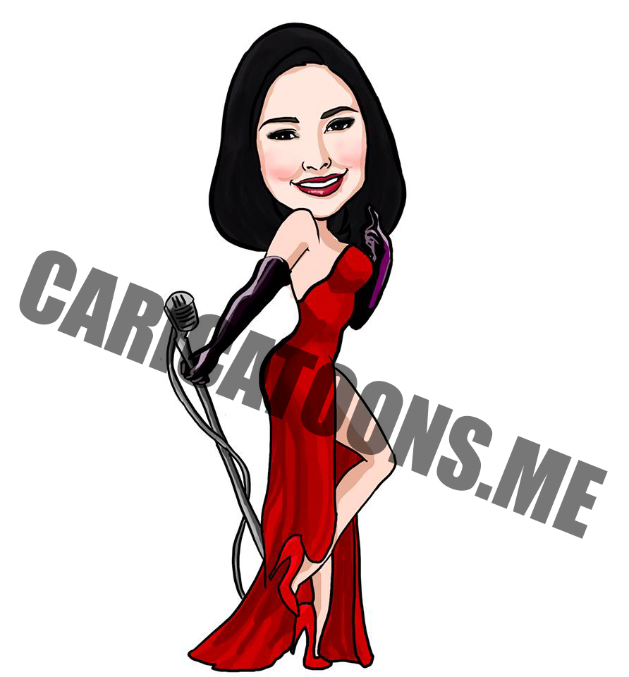 Weiss the Diva Singer Caricature